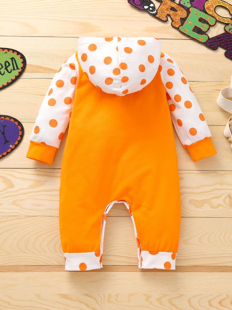 Baby Halloween Print Med Hættedragt
