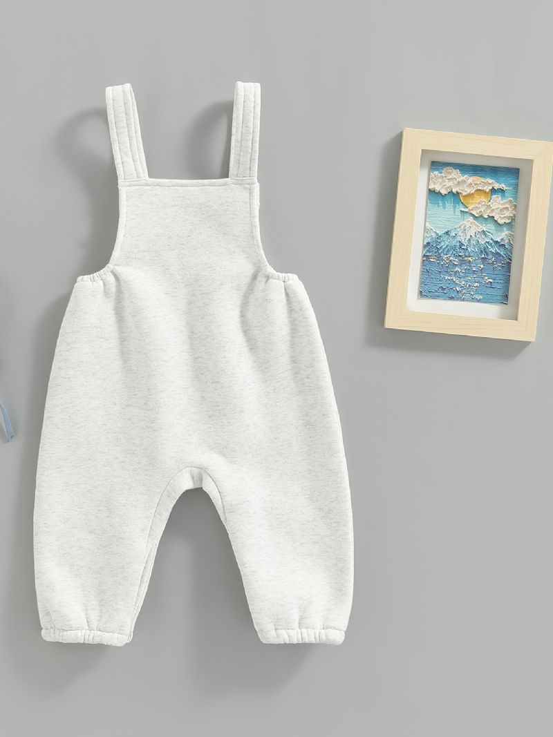 Baby Piger Ærmeløs Jumpsuit Overalls Regnbuebroderi Børnetøj