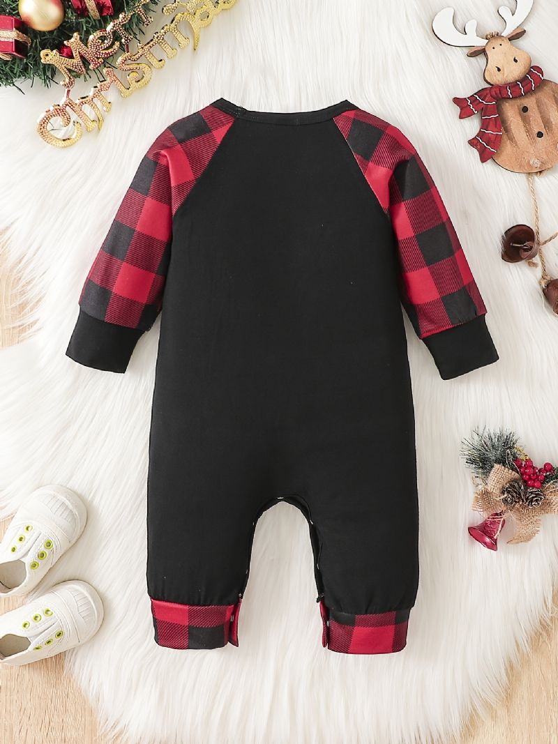 Baby Piger Jumpsuit Unisex Trøjer Med Elg Print Til Jul