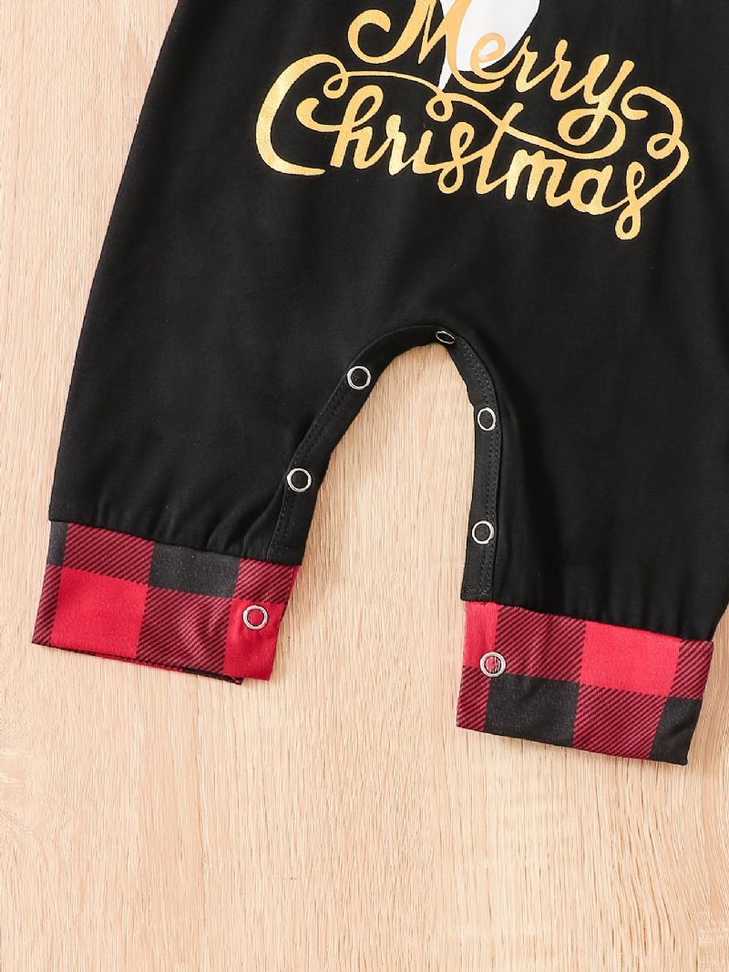 Baby Piger Jumpsuit Unisex Trøjer Med Elg Print Til Jul