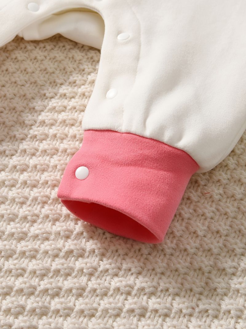 Baby Romper Snowman Print Langærmet Rundhals Jumpsuit Piger Drenge Børn Tøj