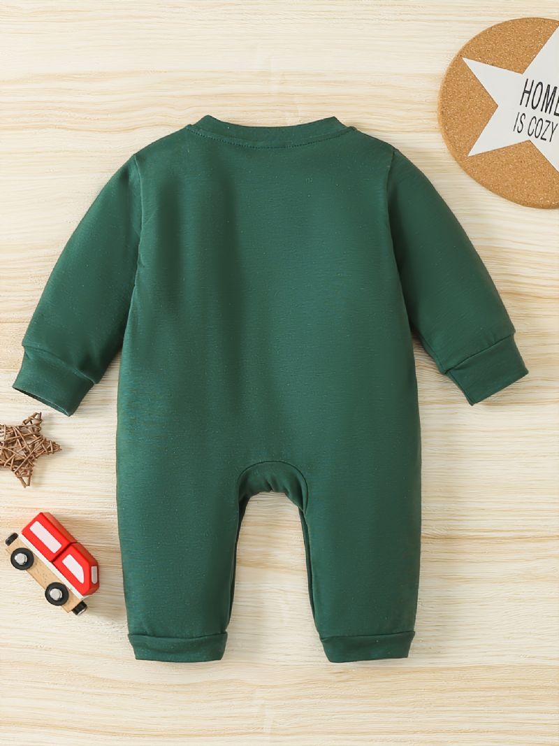 Babypige Jumpsuit Efterår & Vinter Børn Casual Letter Print