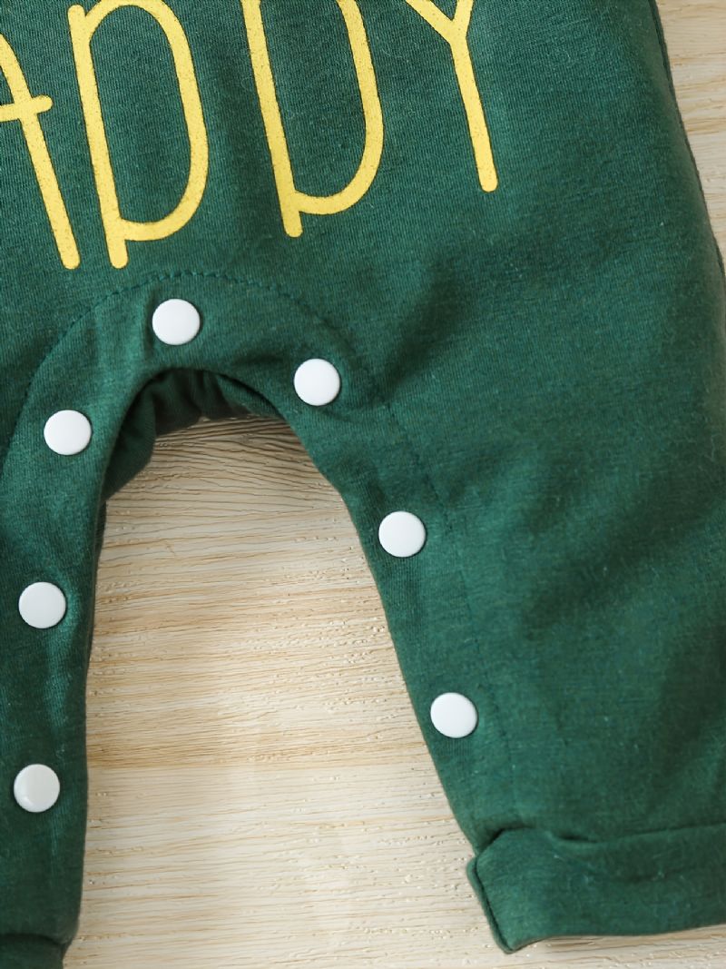 Babypige Jumpsuit Efterår & Vinter Børn Casual Letter Print