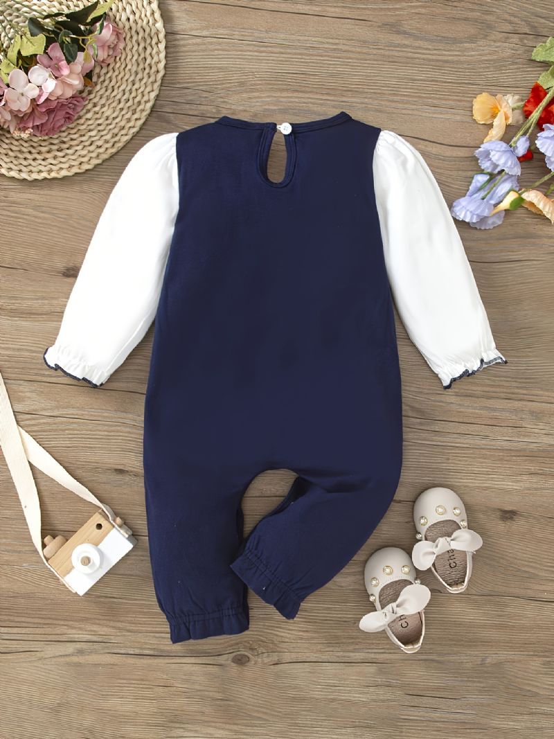 Babypiger Jumpsuit Unisex Langærmede Trøjer Med Regnbueprint Babytøj