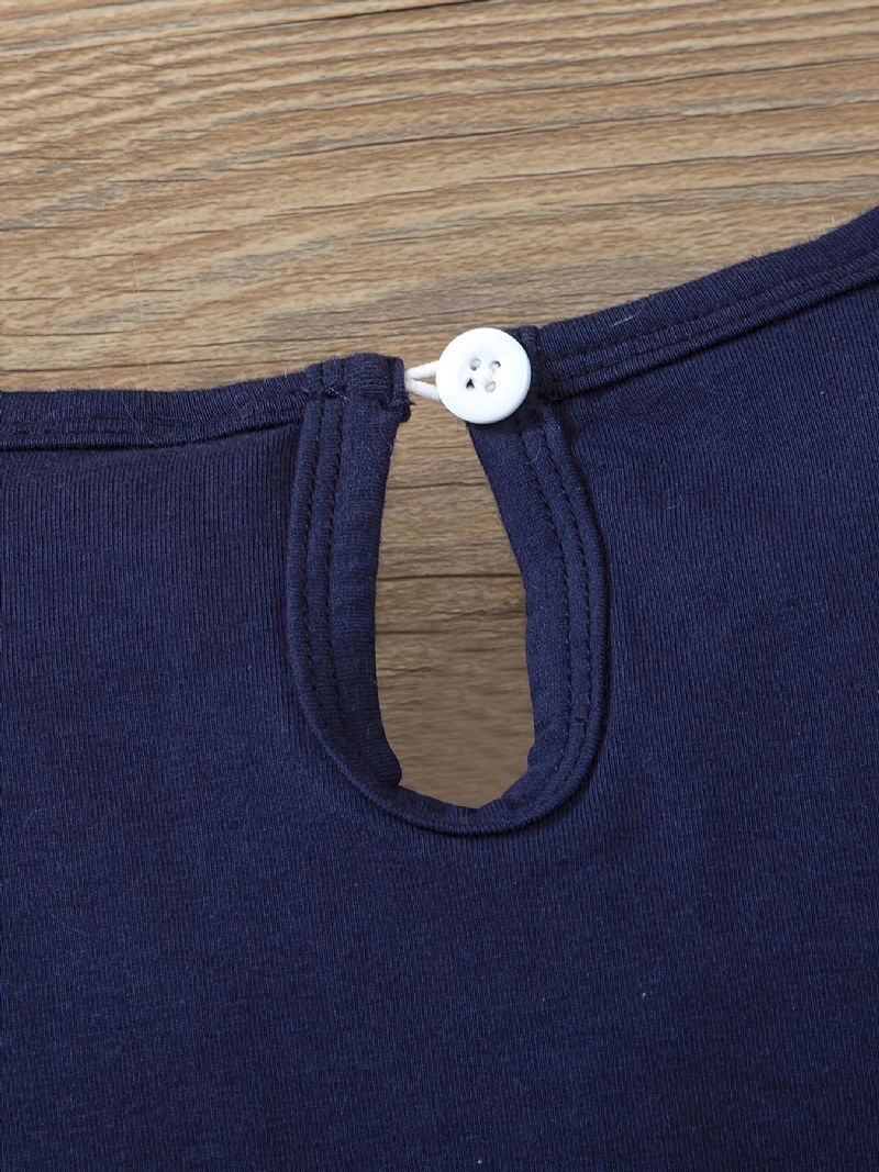 Babypiger Jumpsuit Unisex Langærmede Trøjer Med Regnbueprint Babytøj