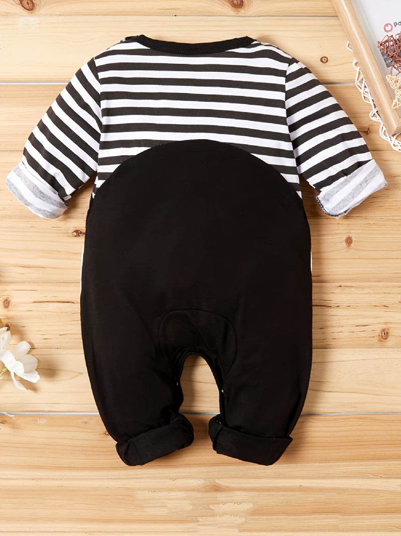 Babypiger Jumpsuits Med Tegneserie Pingvinmønster