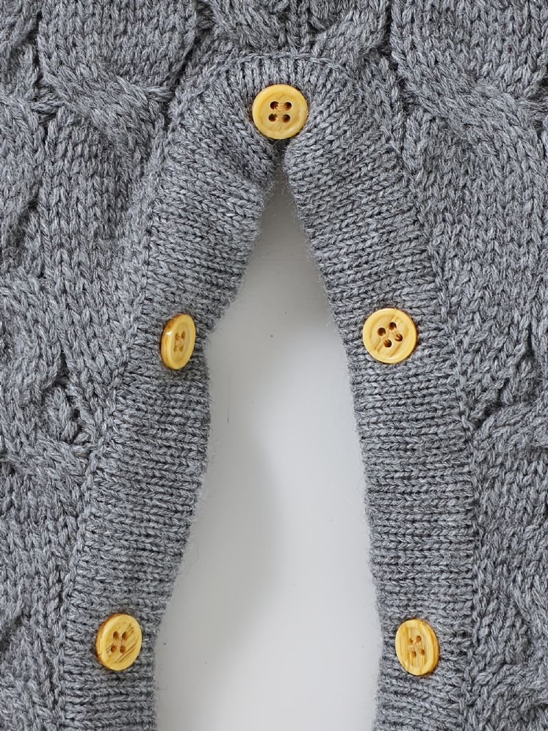 Babypiger Strikket Jumpsuits Til Efterår Og Vinter Ny