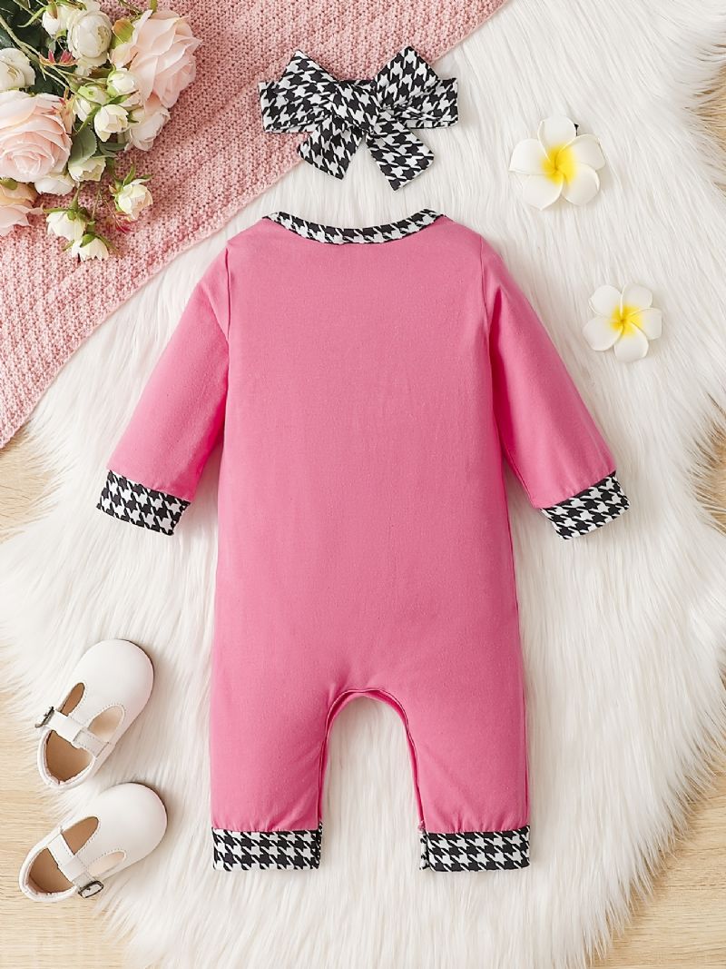 Drenge Brevtryk Langærmet Rundhals Romper Jumpsuit Babytøj