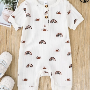 Drenge Piger Tegneserietryk Romper Jumpsuit Unisex Babytøj