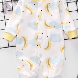 Forår Efterår Baby Print Langærmet Jumpsuit