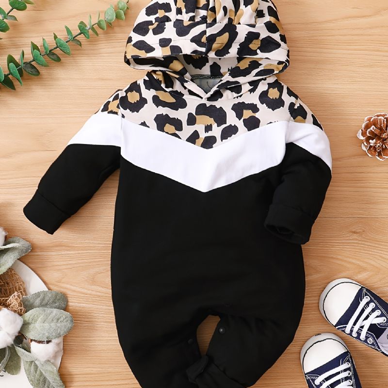 Jul Prisnedskæringer Baby Piger Leopard Hætte Jumpsuit Romper