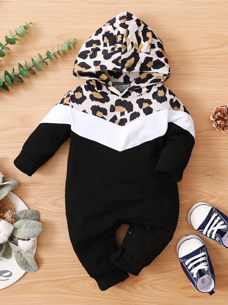 Jul Prisnedskæringer Baby Piger Leopard Hætte Jumpsuit Romper