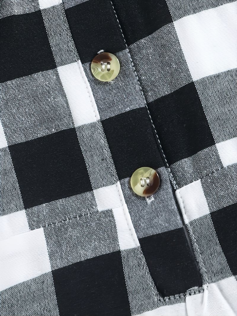 Jumpsuit Til Børn Med Gingham-dekor Til Efterår Og Vinter Nyhed
