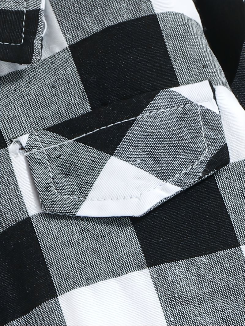 Jumpsuit Til Børn Med Gingham-dekor Til Efterår Og Vinter Nyhed