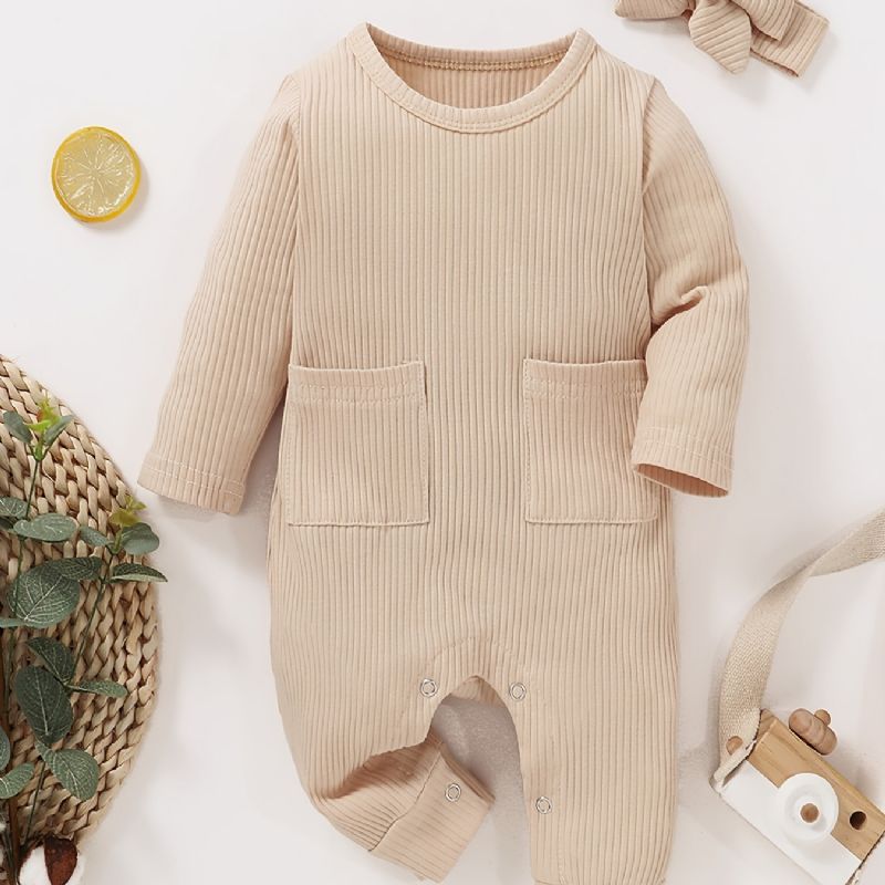 Newborn Baby Lang Jumpsuit Romper One Piece Til Drenge Piger Babytøj