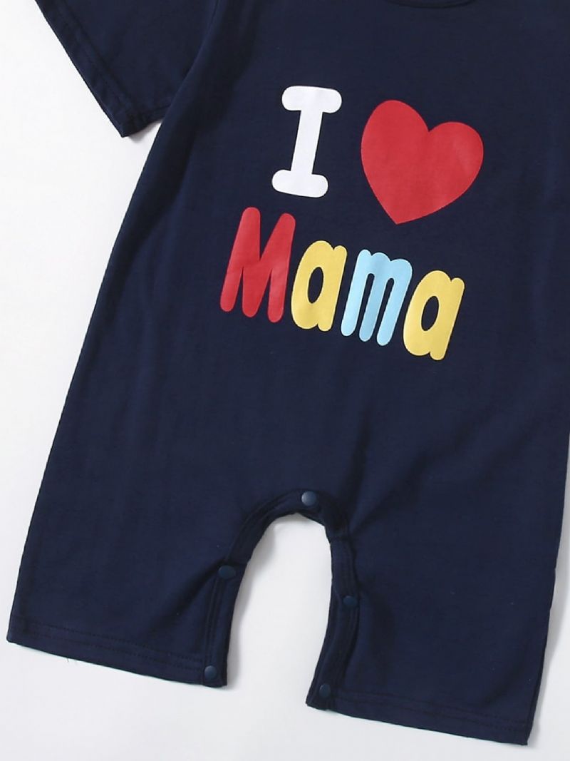 Nyfødt Baby Jumpsuit Tegneserie Bomuld Kortærmet Spædbarn Dreng Pige Tøj