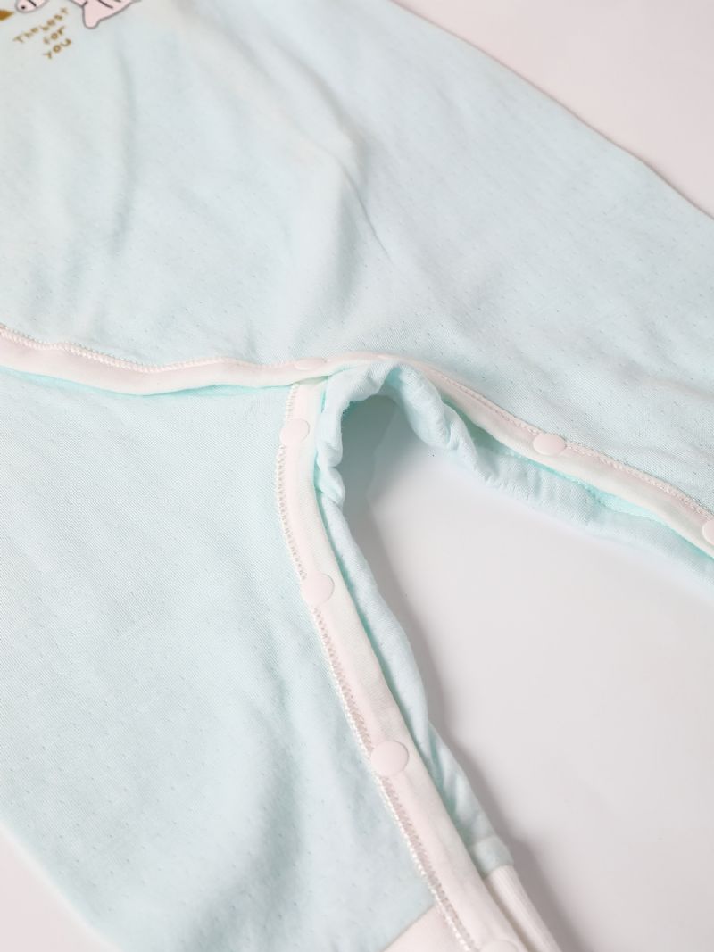 Nyfødt Spædbarn Romper Tegneserie Giraftryk Langærmet Rundhals Jumpsuit Til Baby Drenge Piger Børn Tøj