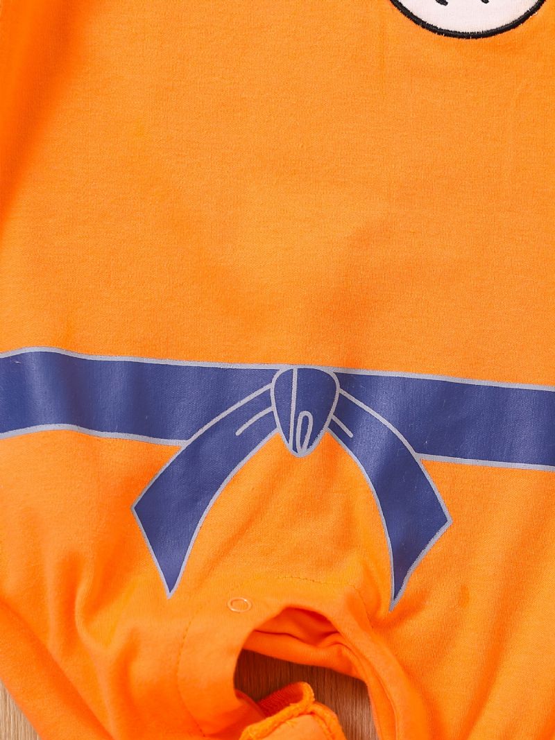 Nyfødt Spædbarn Splejsningsbukser Langærmet Jumpsuit Med Rund Hals Til Baby Drenge Børnetøj