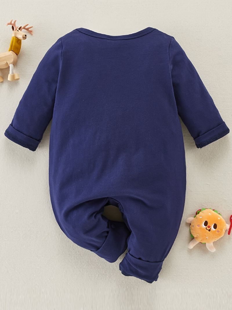 Nyfødt Spædbørn Kanintryk Buksedragt Med Lange Ærmer Til Baby Drenge Piger Småbørnstøj