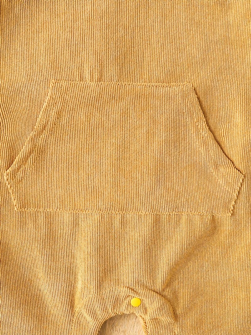 Piger Corduroy Jumpsuit Romper Ensfarvet Babytøj