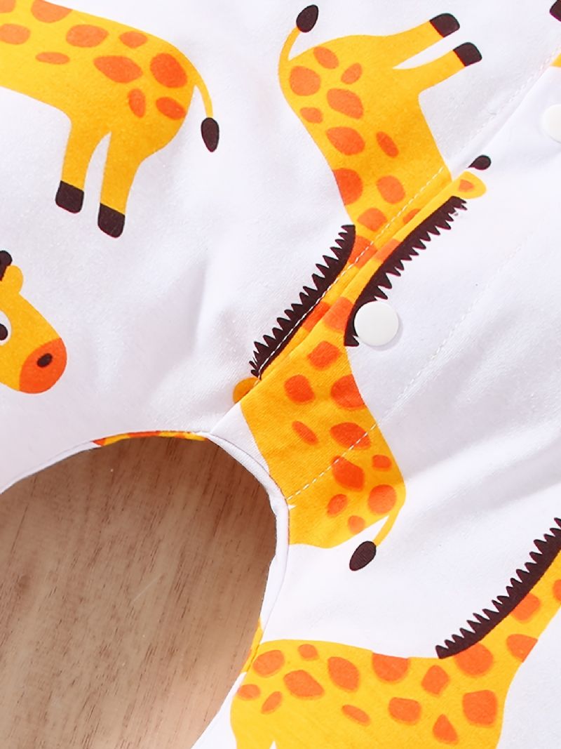 Piger Langærmet Jumpsuit Unisex Rompers Med Elk Print Jul