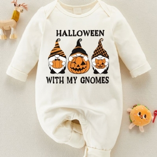 Toddler Baby Halloween With My Cnomes Langærmet Jumpsuit