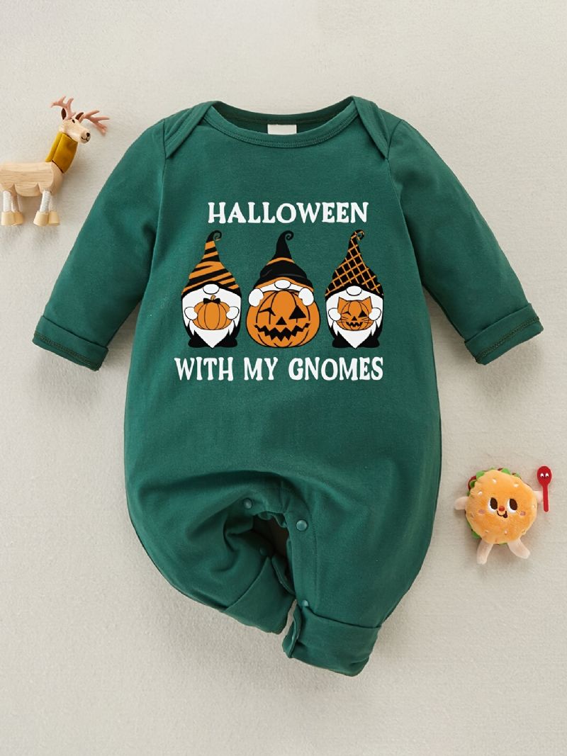 Toddler Baby Halloween With My Cnomes Langærmet Jumpsuit