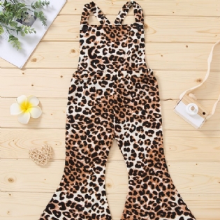 Toddler Baby Piger Ærmeløs Jumpsuit Flare Leg Bukser Overall Børn Tøj