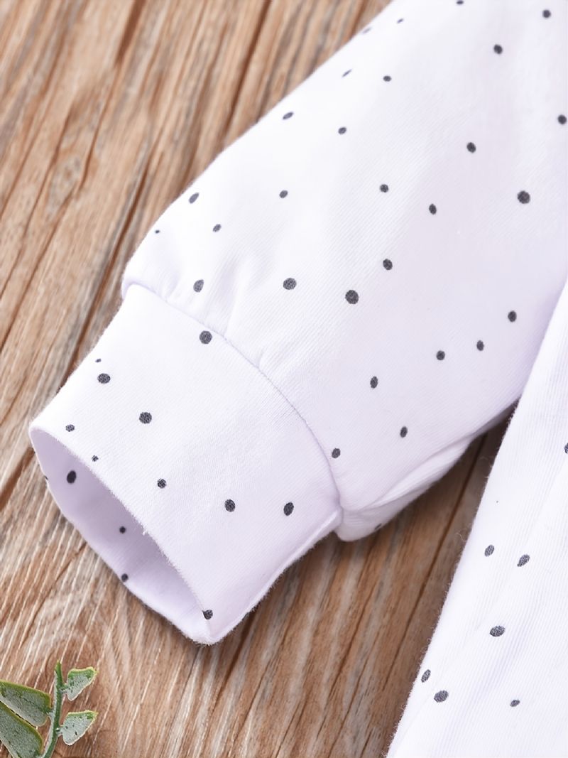 Unisex Baby Langærmet Polka Dot Jumpsuit Babytøj