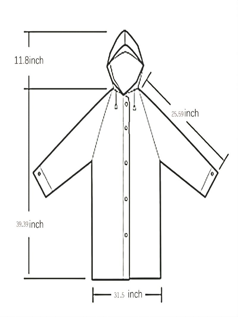 5 Stk Bærbar Regnfrakke Eva Skjorte Med Hættetrøje Genanvendelig Emergency Ranch Survival Sæt