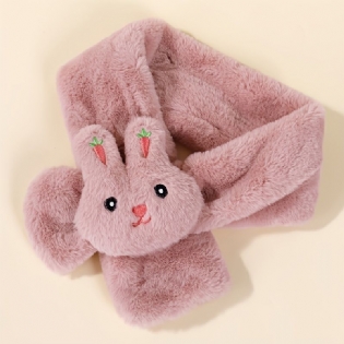 Nyt Pink Modeable Kanin Tørklæde Til Børn