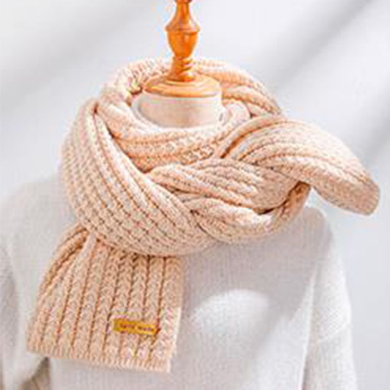 Vinter Tykt Tørklæde Varm Strikket Mode Blød Fortykkelse Wrap Til Kvinder Piger