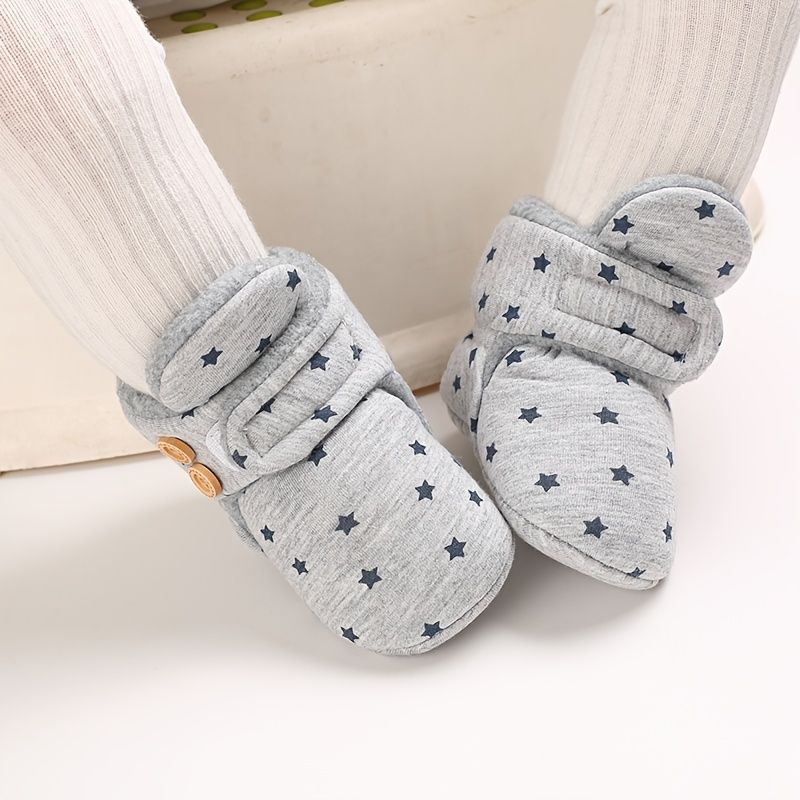 Baby Varme Fleece Støvler Velcro Anti-skrid Blød Bund Småbørn Sko Til Piger Drenge Vinter