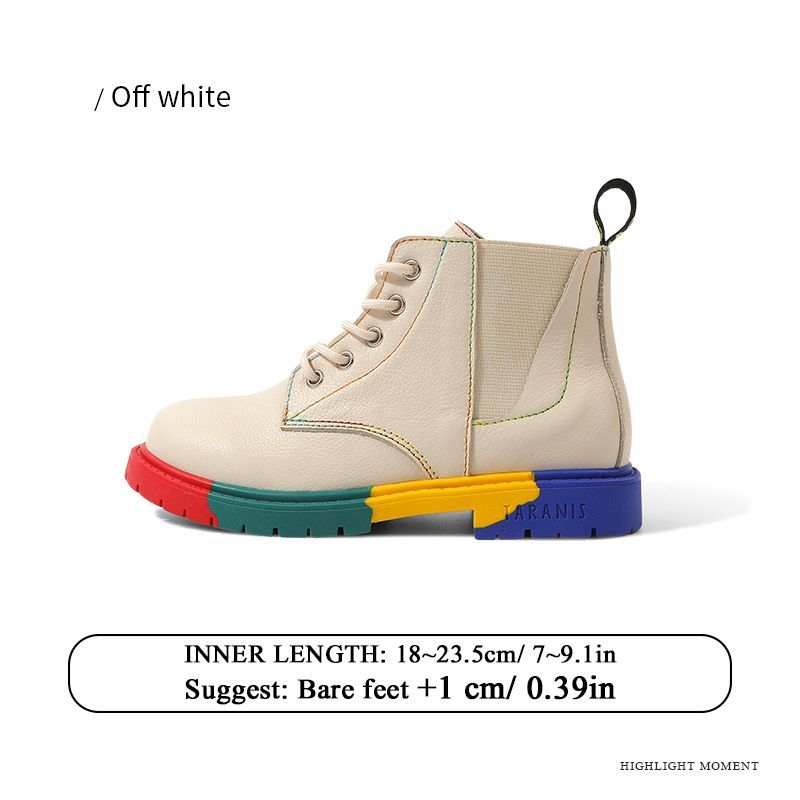 Klassiske Ankelstøvler Til Piger Color Block-sål Anti-skrid High Top Party School Performance Dress Sko Til Børn / Store /