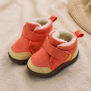 Småbørn Baby Blødsåler Anti-skrid Fleece Sneaker Varme Støvletter Sko Til Drenge Piger Vinter Ny