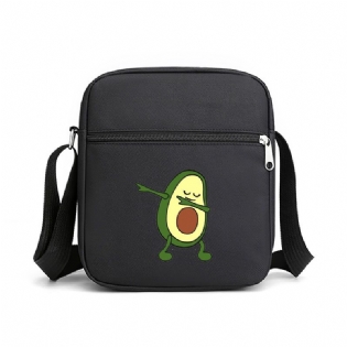 Mode Avocado Print Skuldertaske Casual Dreng Pige Taske Crossbody Pung