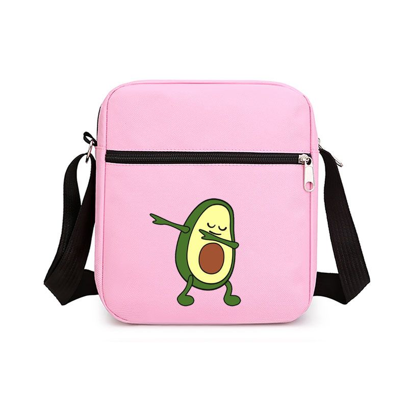 Mode Avocado Print Skuldertaske Casual Dreng Pige Taske Crossbody Pung