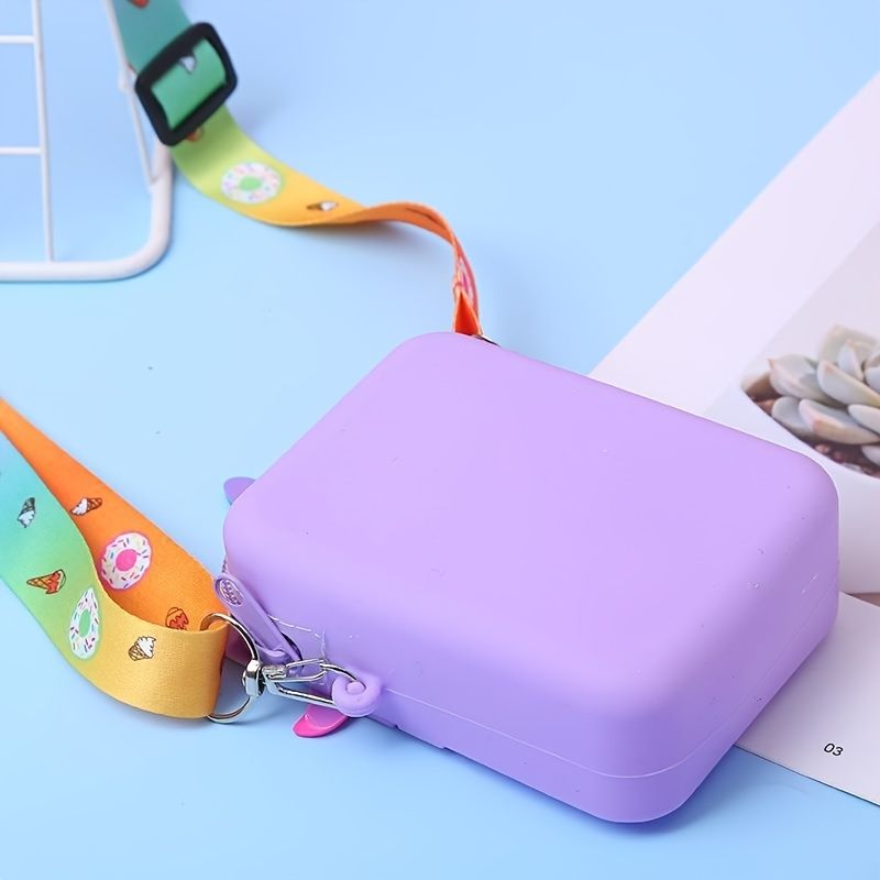 Piger Silikone Sød Unicorn Messenger Taske Møntpung Børne Dekompression Pop Fidget Legetøj