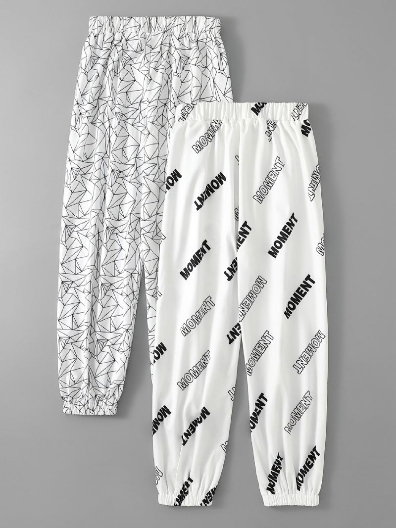 2 Stk / Sæt Piger Polyester Vintage Bukser