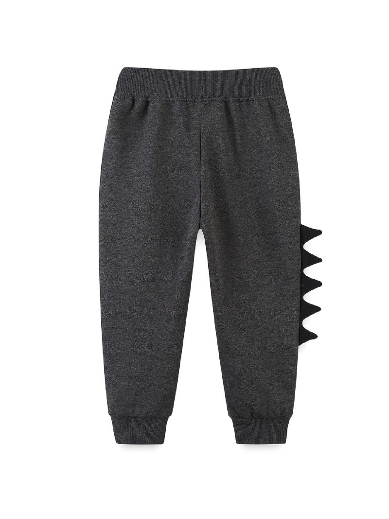Baby Drenge Joggingbukser Elastisk Talje Dinosaur Broderet Snøre Sport Joggerbukser Børnetøj