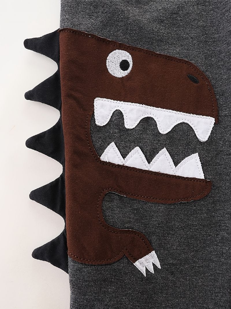 Baby Drenge Joggingbukser Elastisk Talje Dinosaur Broderet Snøre Sport Joggerbukser Børnetøj