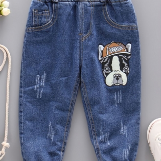 Baby-drenge Tegneseriehunde Denimbukser