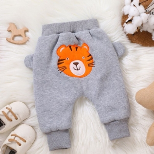 Babybukser Fleece Tykket Varm Sødt Tiger Print Til Drenge Piger Ny Efterår Vinter