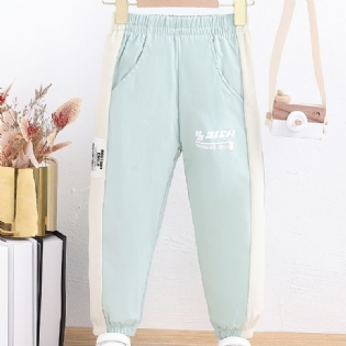 Drenge Casual Letter Print Sweatpants Børne Elastisk Talje Sport Joggerbukser Tøj