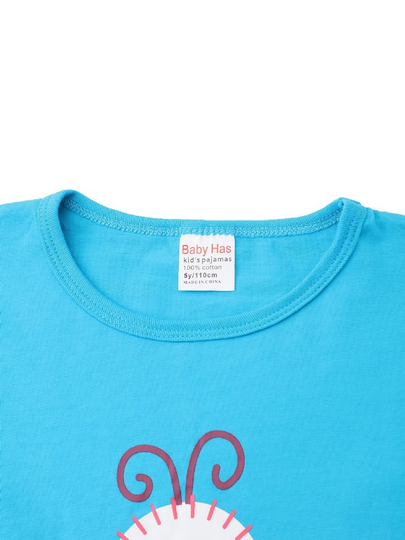 Drenge Cotton Lounge Wear Homewear Langærmet Top & Matchende Bukser Sæt Børnetøj