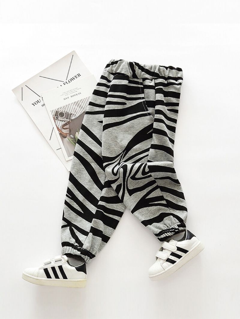Drenge Home Zebra Knit Bukser Efterår Vinter Nyhed