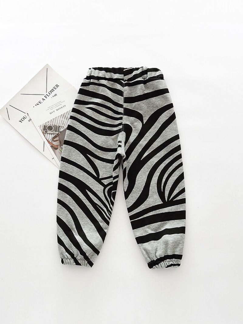 Drenge Home Zebra Knit Bukser Efterår Vinter Nyhed