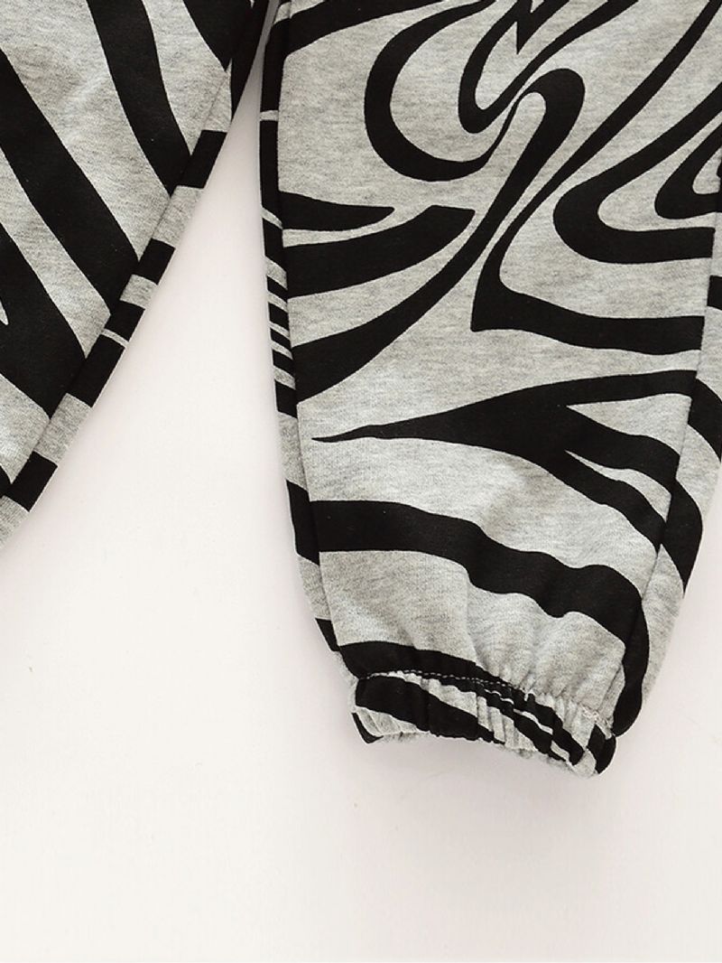 Drenge Home Zebra Knit Bukser Efterår Vinter Nyhed