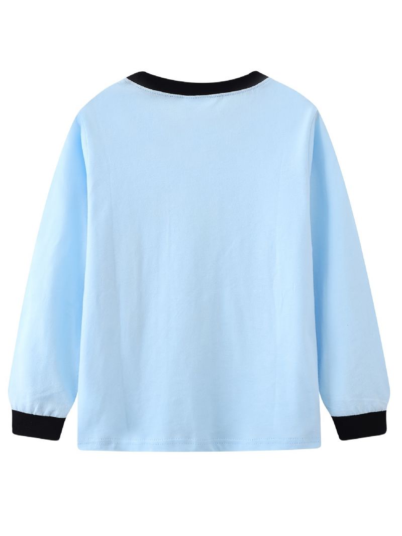 Drenge Lounge Wear Homewear Langærmet Top Og Matchende Buksesæt