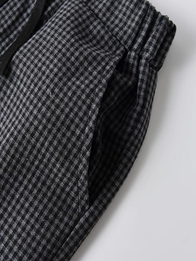 Drenge Plaid Fritidsbukser Med Elastisk Linning Børnetøj
